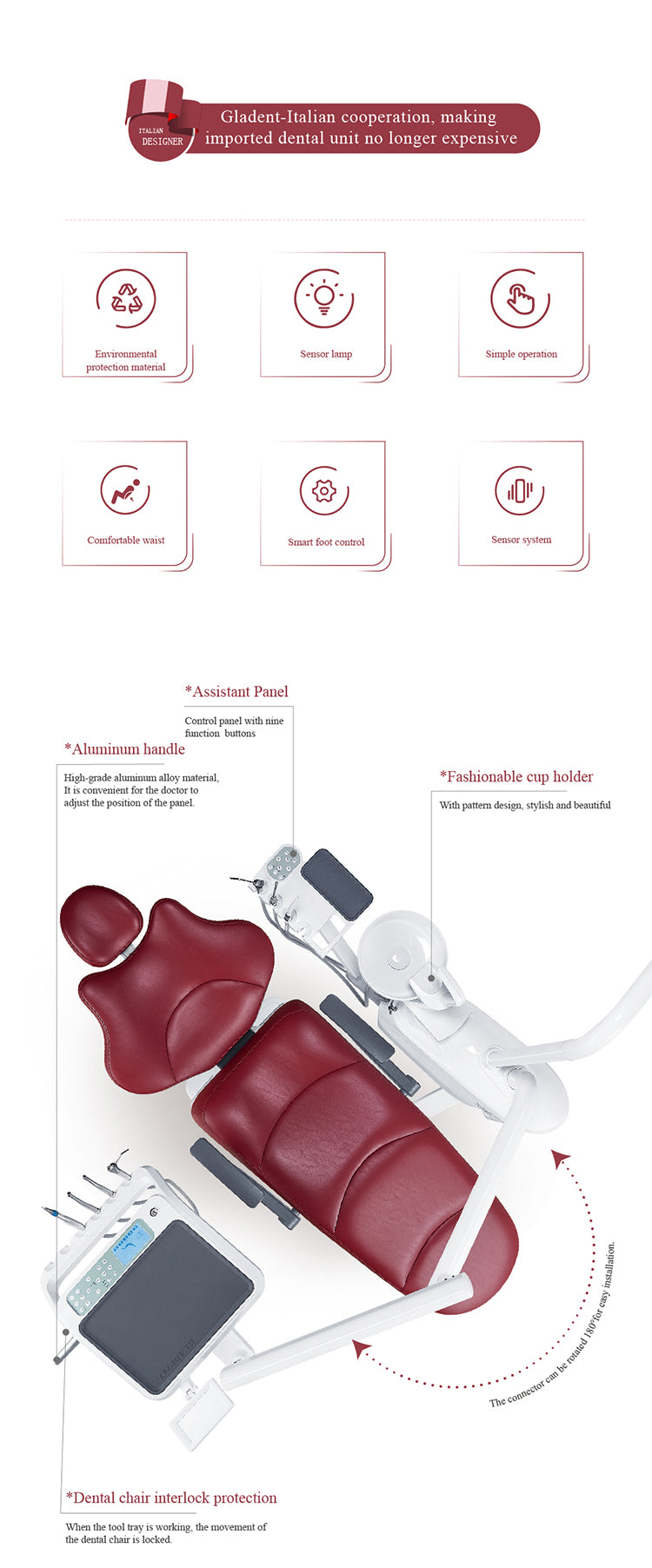 GD-S600 Hydraulic Dental Chair Power Voltage: AC 230V 50HZ
