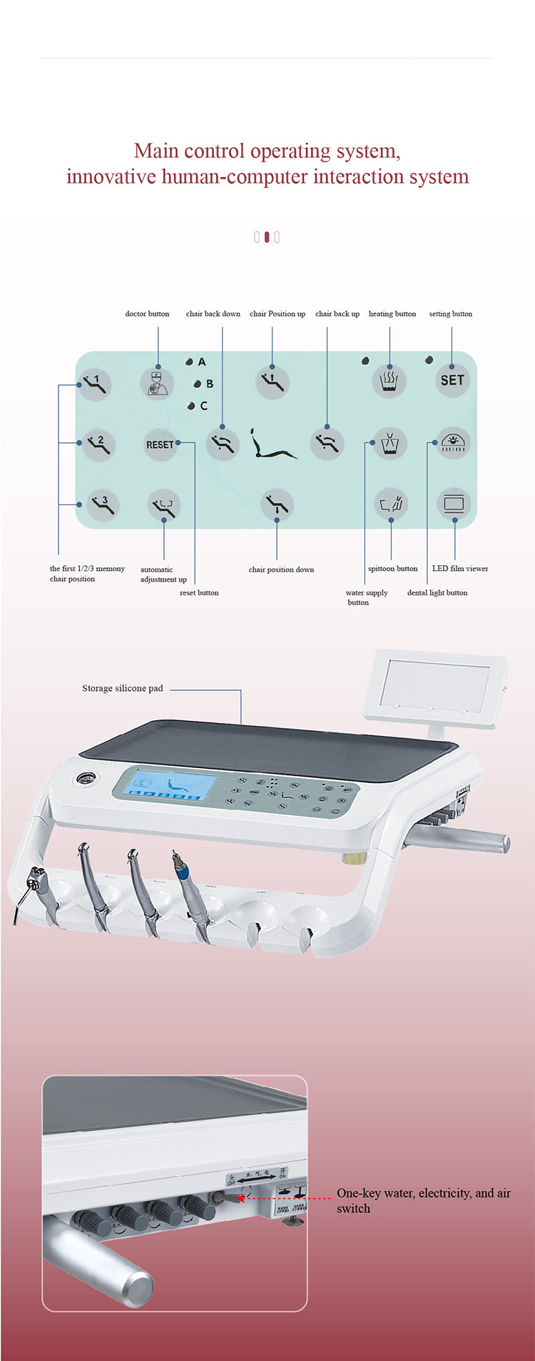 GD-S600 Hydraulic Dental Chair Power Voltage: AC 230V 50HZ