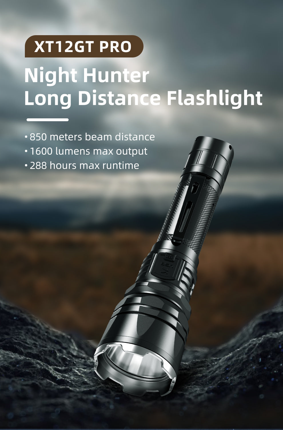KLARUS XT12GT PRO Long Throw Tactical Flashlight