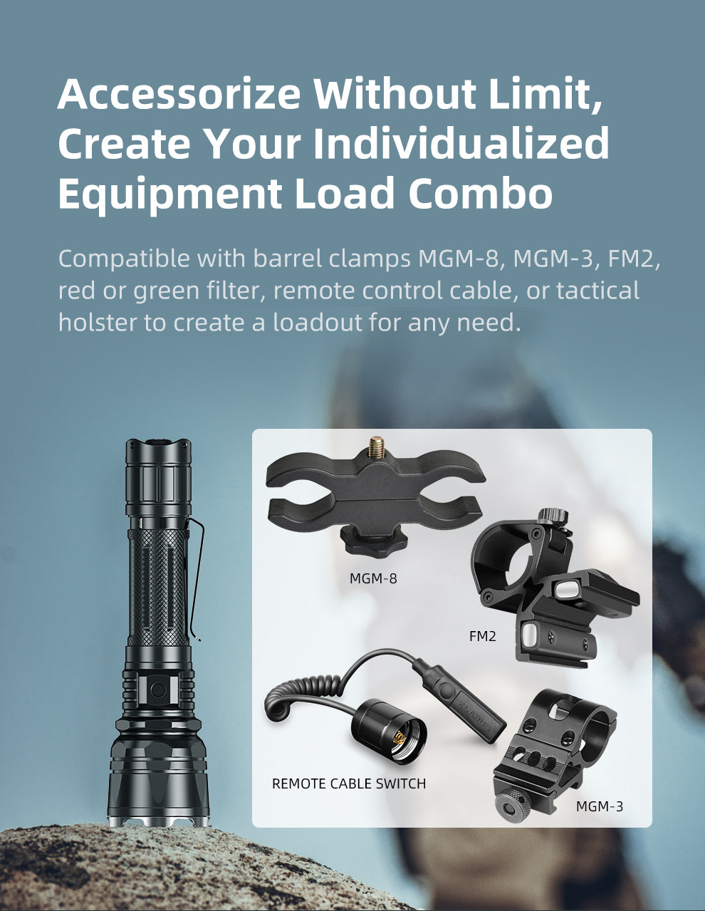 KLARUS XT12GT PRO Long Throw Tactical Flashlight