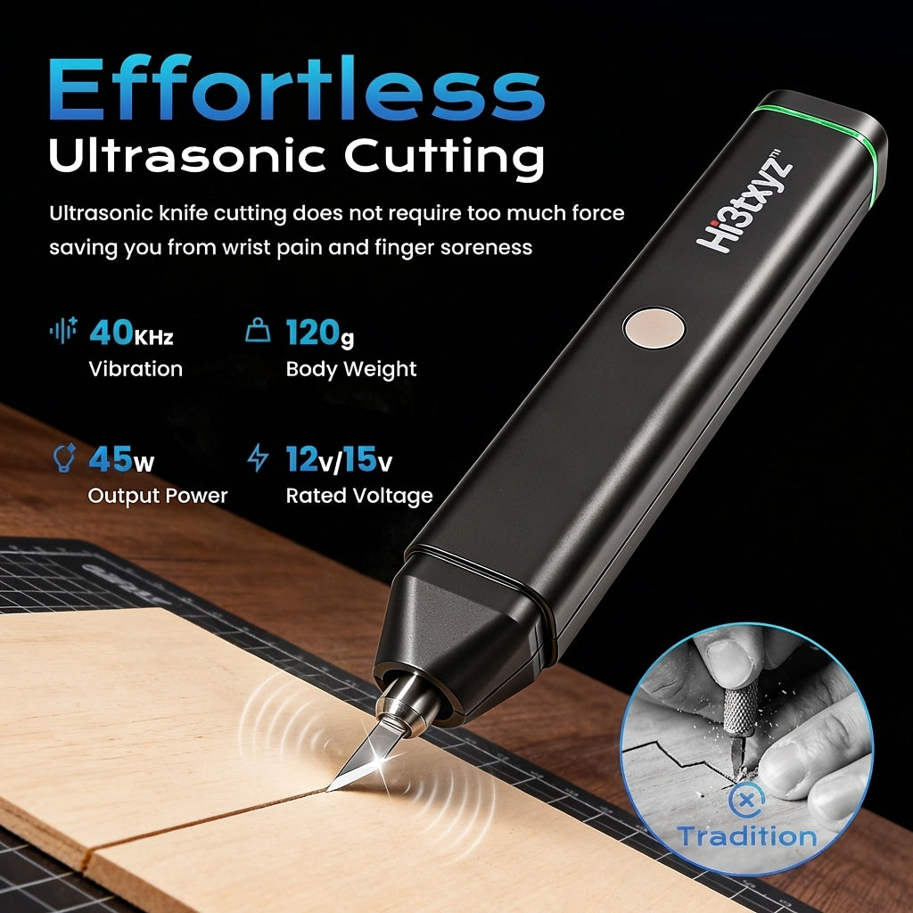 Hi3txyz™ 45W Ultrasonic Cutter – 40kHz Portable Precision Cutting Tool