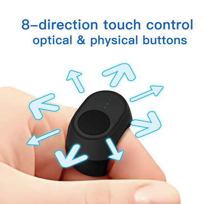 World’s First Optical Touch Bluetooth Ring R100 – Short Video Browsing, Page Turner, Camera Shutter, Video & Music Remote,  for iPhone & Android & Kindle