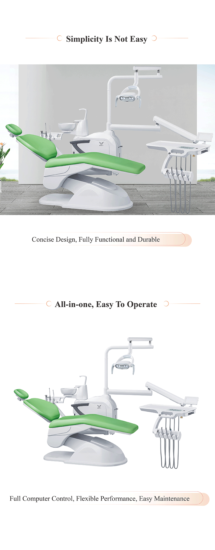 GD-S200 Dental Unit with Ceramic Rotatable Spittoon