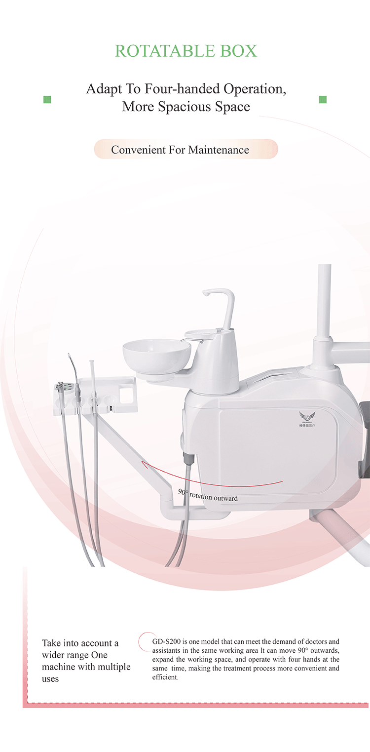 GD-S200 Dental Unit with Ceramic Rotatable Spittoon