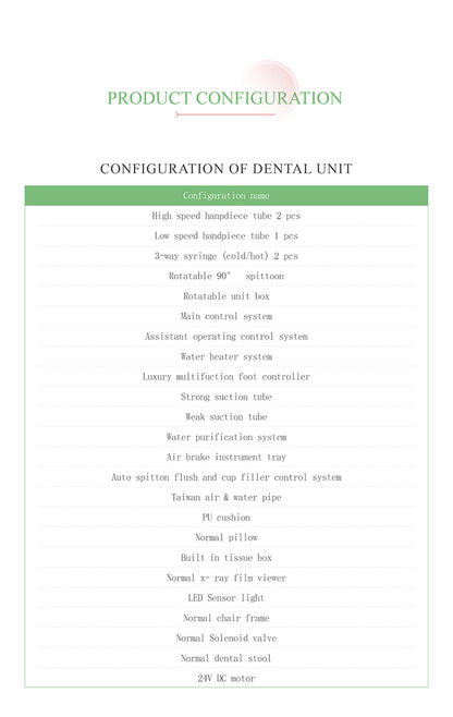 GD-S200 Dental Unit with Ceramic Rotatable Spittoon