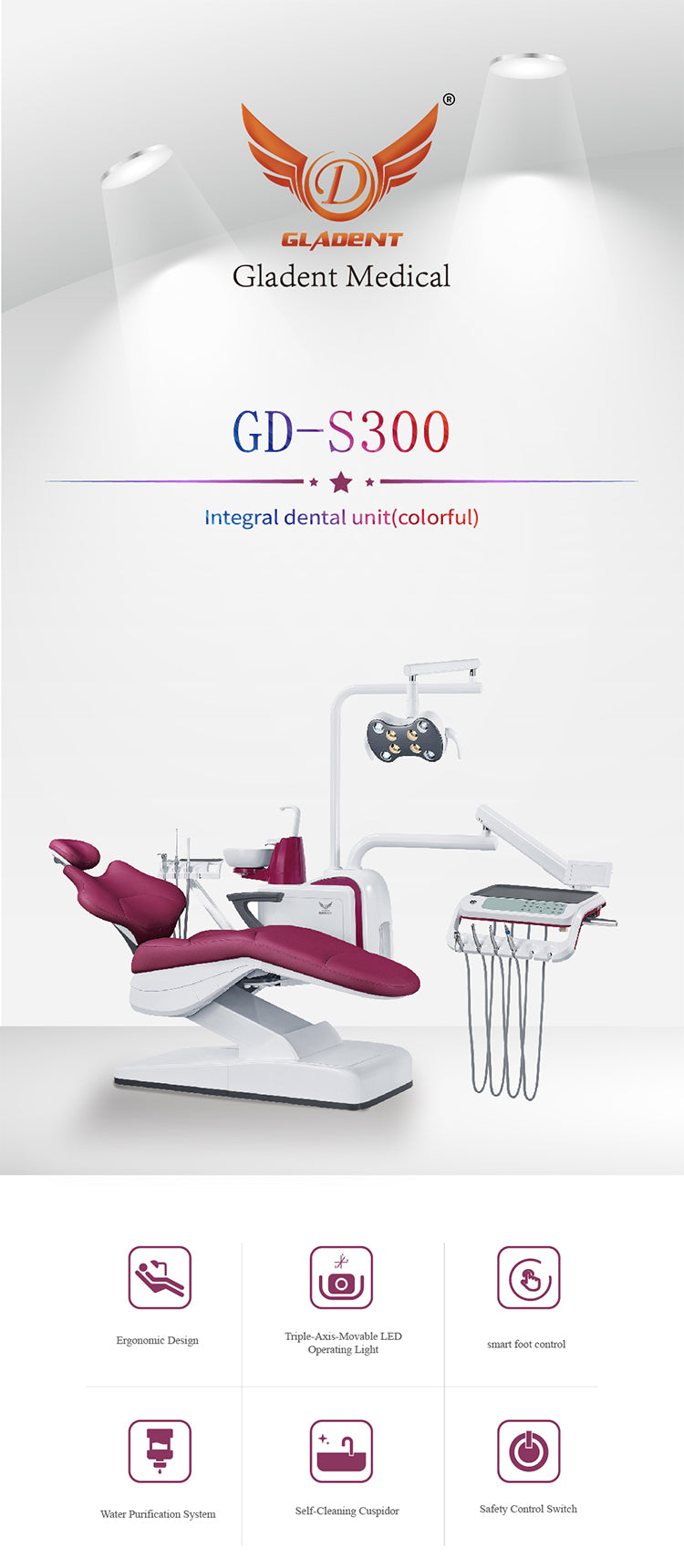 GD-S300 Colorful Dental Unit