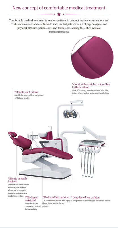 GD-S350 Colorful Dental Unit with Ergonomic Patient Chair