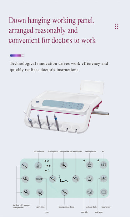 GD-S350 Colorful Dental Unit with Ergonomic Patient Chair